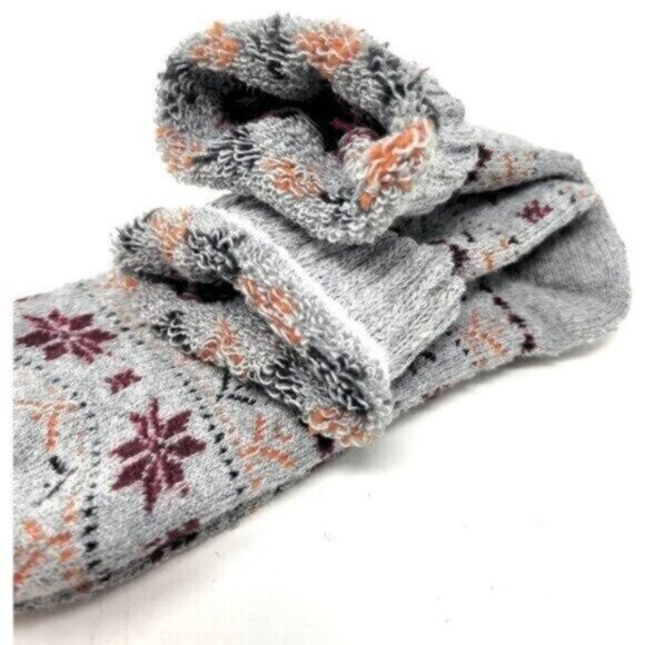 6-Pack Women’s Lamb Wool Socks  Warm Stripe Polka Dot Print Knit Crew Boot Socks - Picture 3 of 4